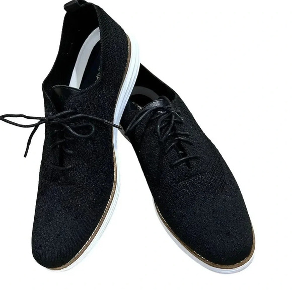 Cole Haan Women's Size 11 Black Stitchlite Wingtip Oxford Flats - Picture 2 of 9